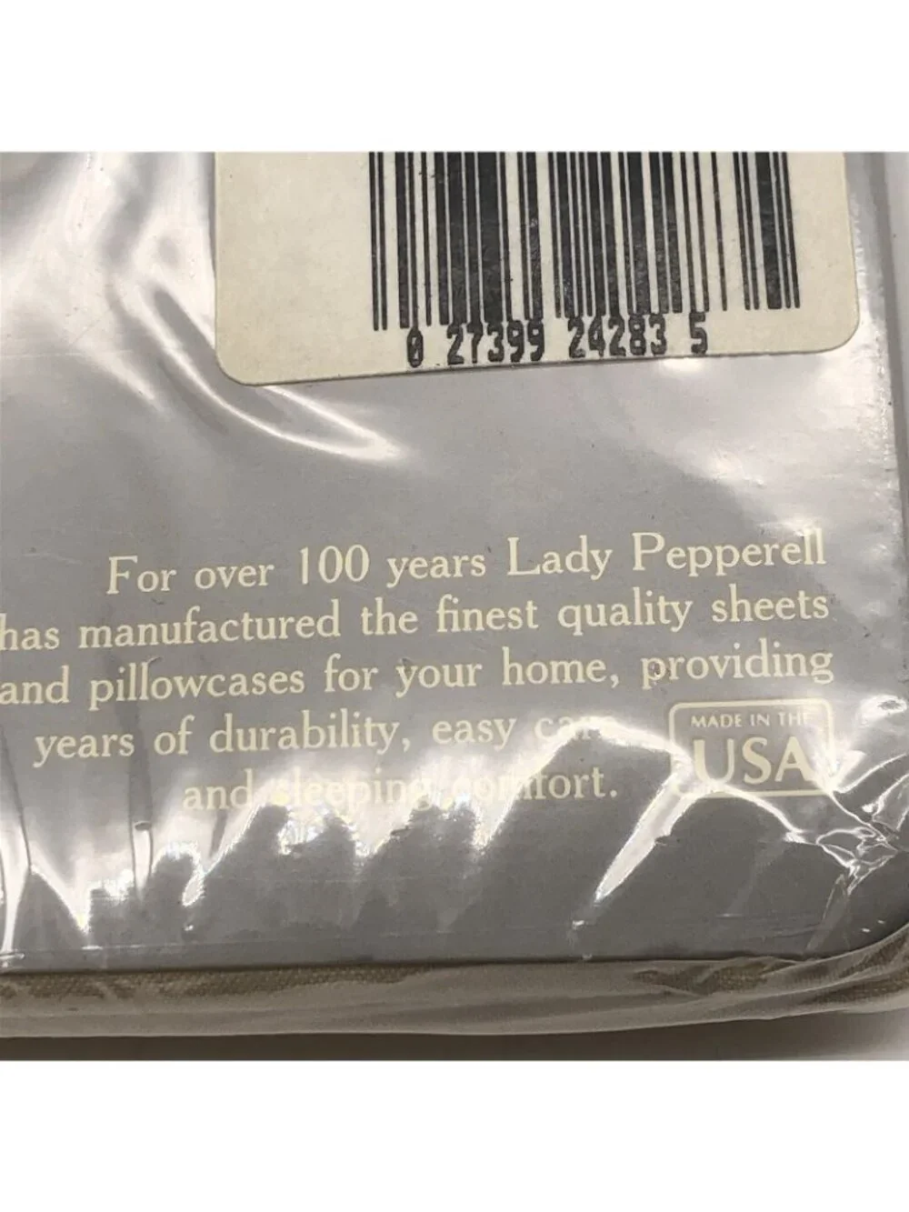Vintage Lady Pepperell No Iron Standard Pillowcases cream cotton blend NOS